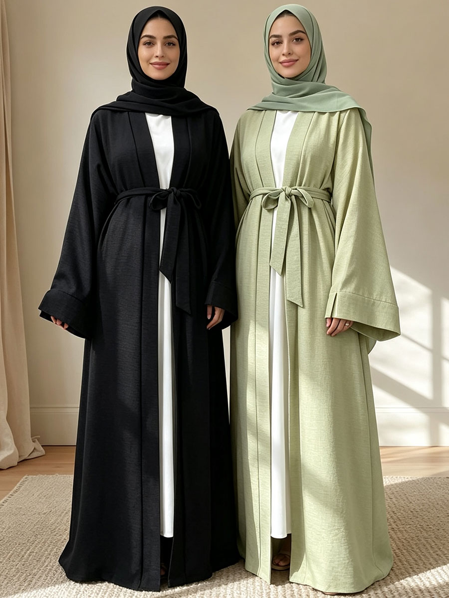 Winter Clothing Dubai - Muslim Women Casual Dubai Abaya Slit