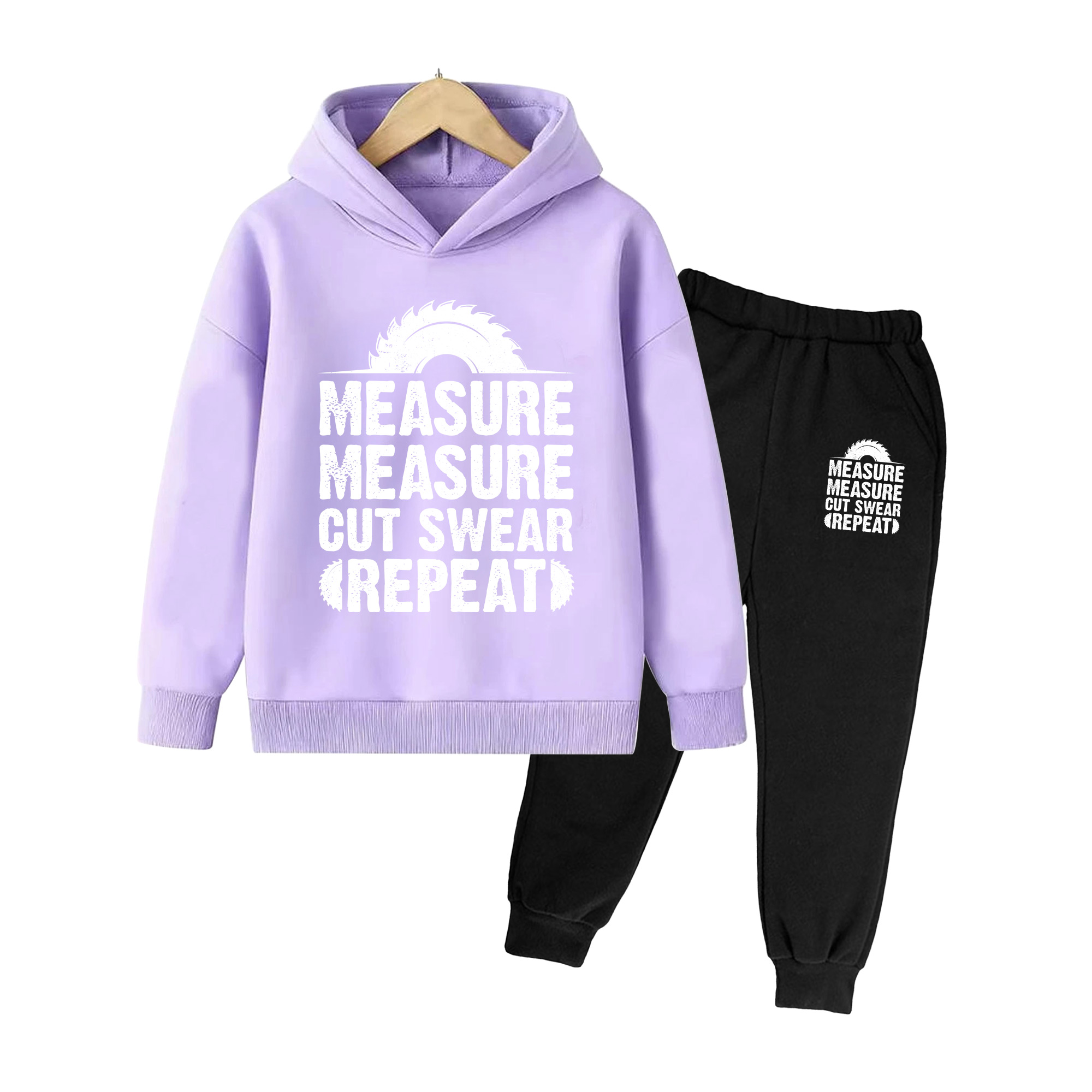 Winter Clothing Outfits - Kids Hoodie and Sweatpants Set, Cartoon