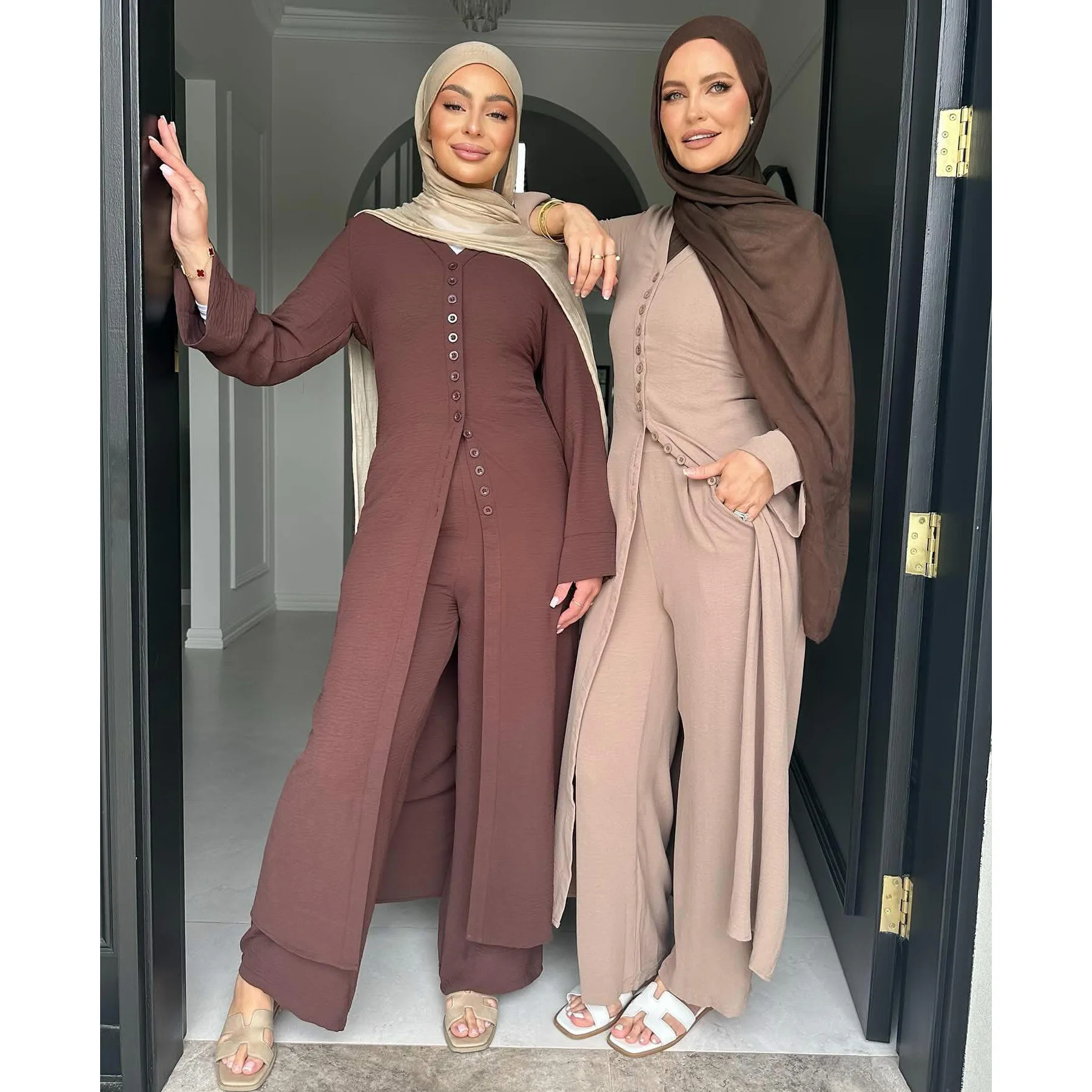 Winter Clothing Dubai - New Women's Button Evening Dress Two