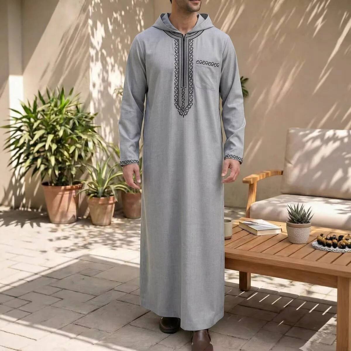 Winter Clothing Dubai - Loose-fit Embroidered Men's 2026 Casual Hooded