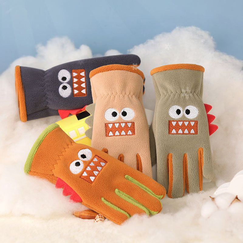 Waterproof Mitten Ski - Winter Kids Plush Gloves Outdoor Riding