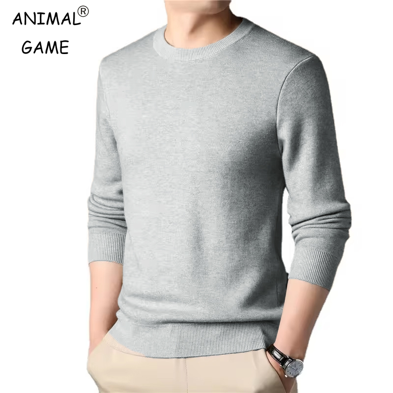 Winter Clothing Sales - Men's Solid Color Knitted Pullover Sweater