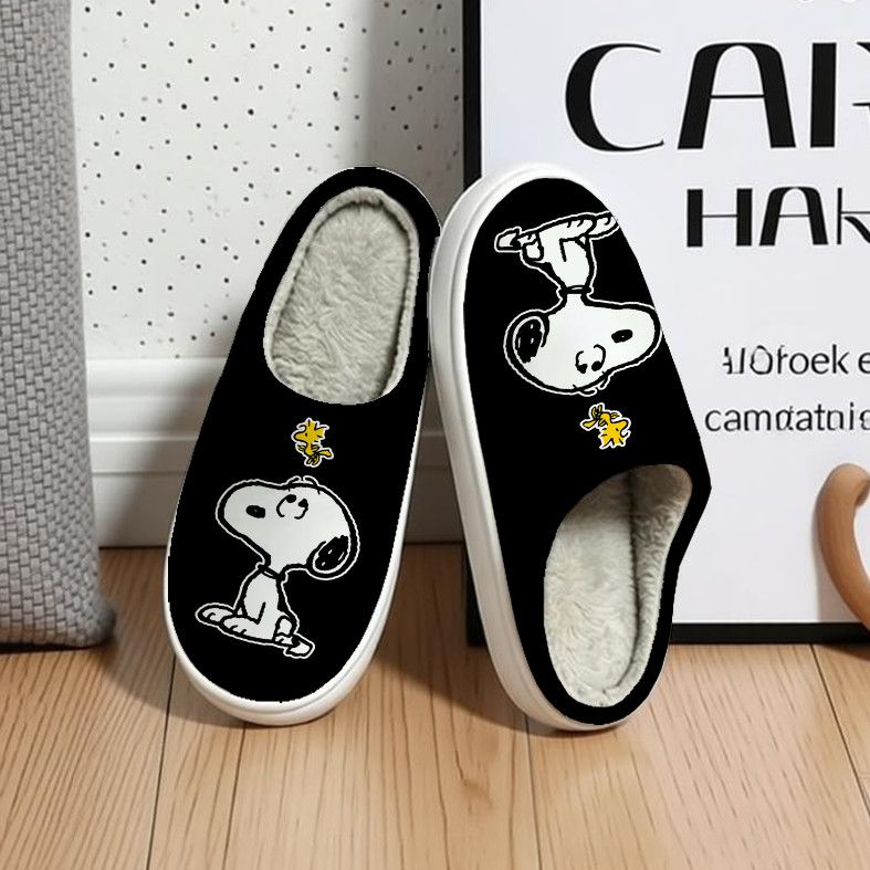 Winter Clothing Cute - Cute Snoopy Peanuts Cartoon Cotton Slippers