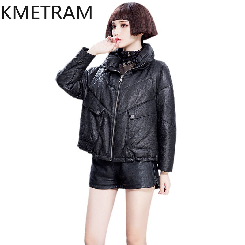 KMETRAM Real Sheepskin Leather - Puffer Jacket Women Down ulasan dan harga