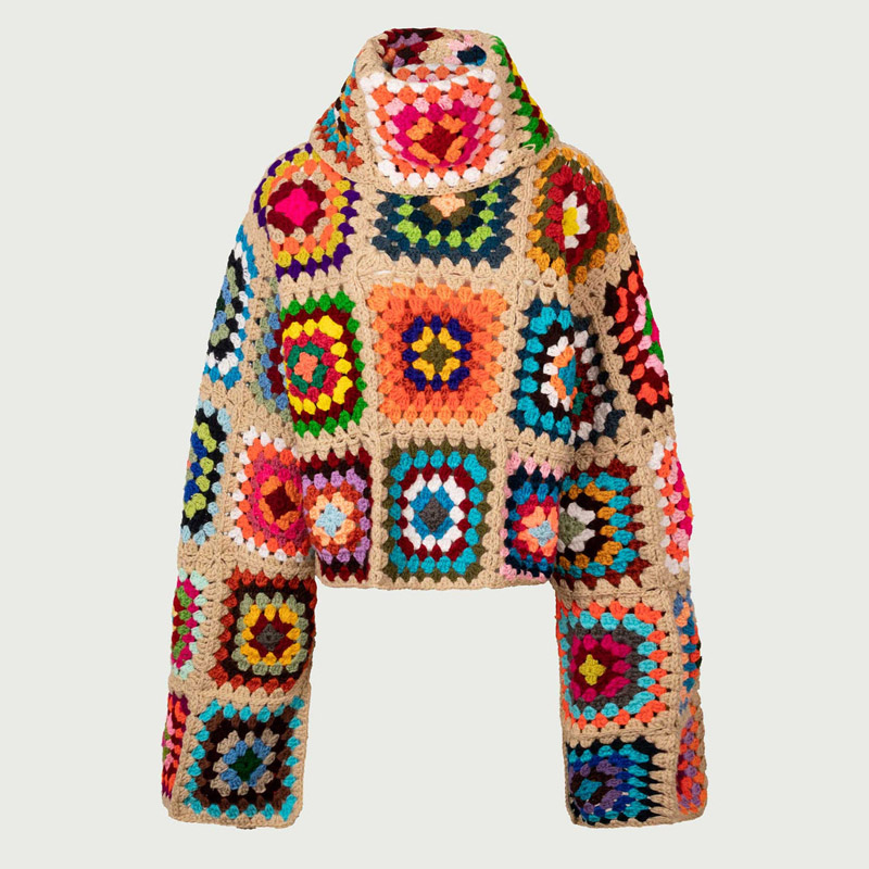 Colorful Crochet Sweaters Gran - Winter Clothing Cute ulasan dan harga