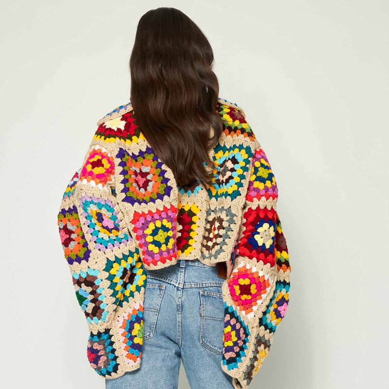 Colorful Crochet Sweaters Gran - Winter Clothing Cute ulasan dan harga