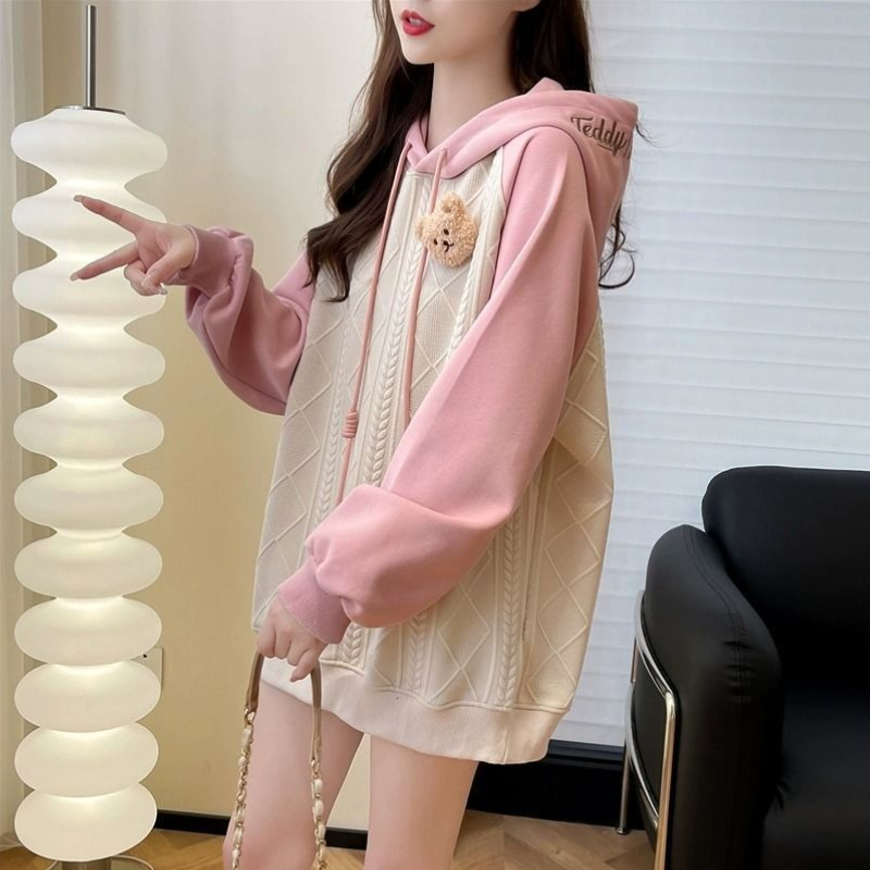 Pink Female Hooded Top Cute Y  - Winter Clothing Essentials For Women ulasan dan harga
