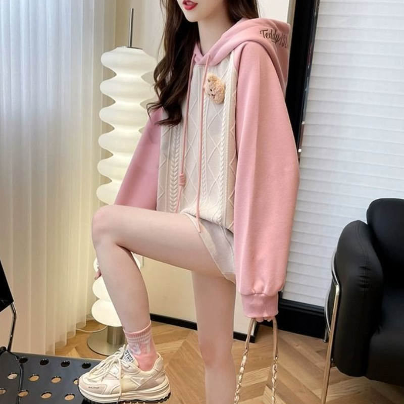 Pink Female Hooded Top Cute Y  - Winter Clothing Essentials For Women ulasan dan harga