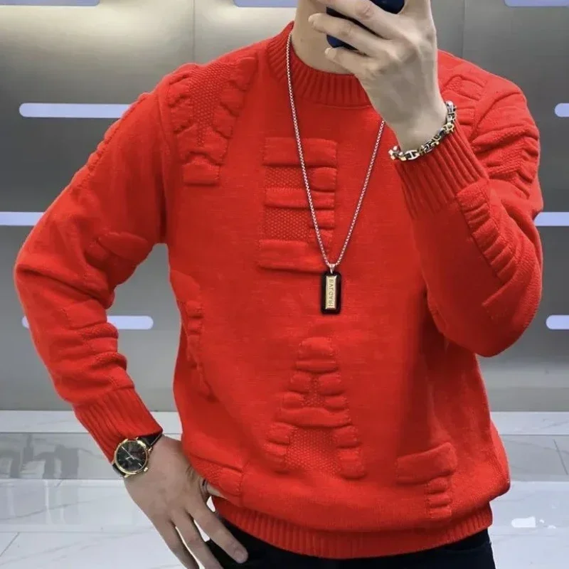 Men's Clothing Green Knit Swea - Winter Clothing Korean ulasan dan harga