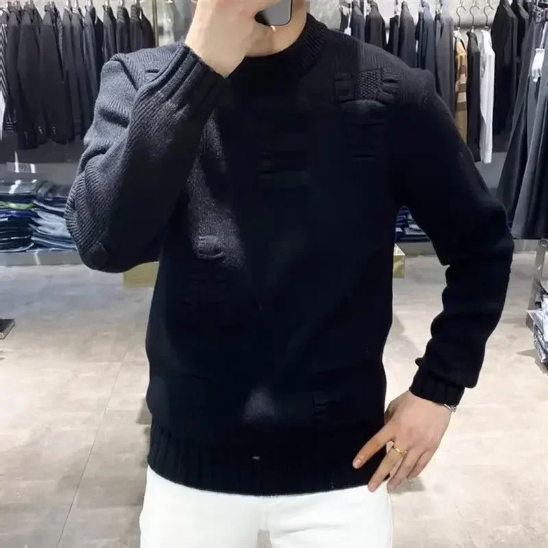 Men's Clothing Green Knit Swea - Winter Clothing Korean ulasan dan harga