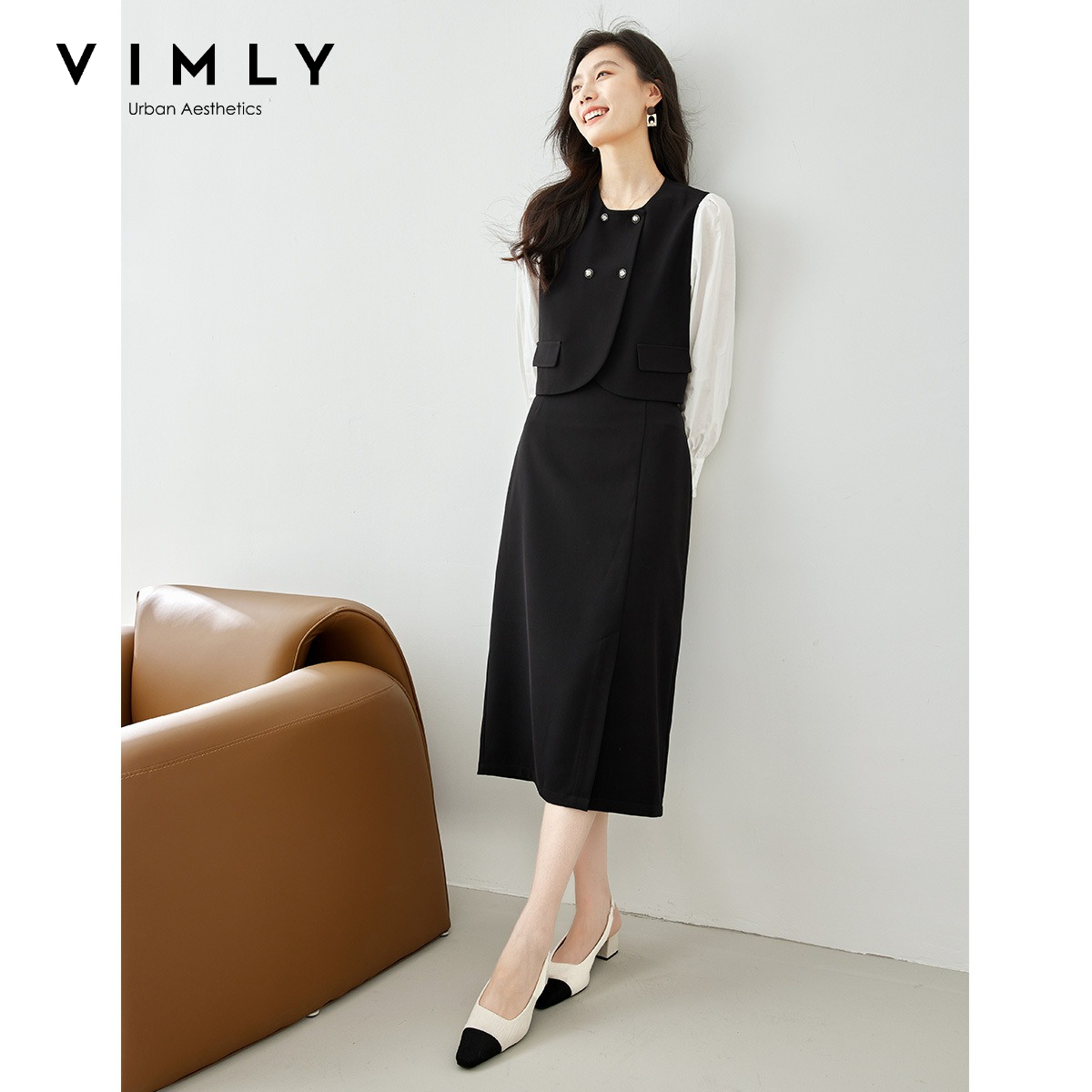 VIMLY Women Elegant Skirt Sets - Winter Clothing Outfits ulasan dan harga