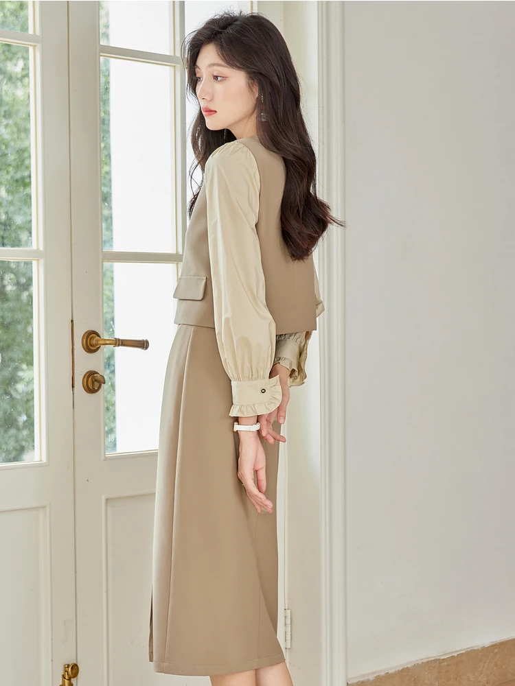 VIMLY Women Elegant Skirt Sets - Winter Clothing Outfits ulasan dan harga