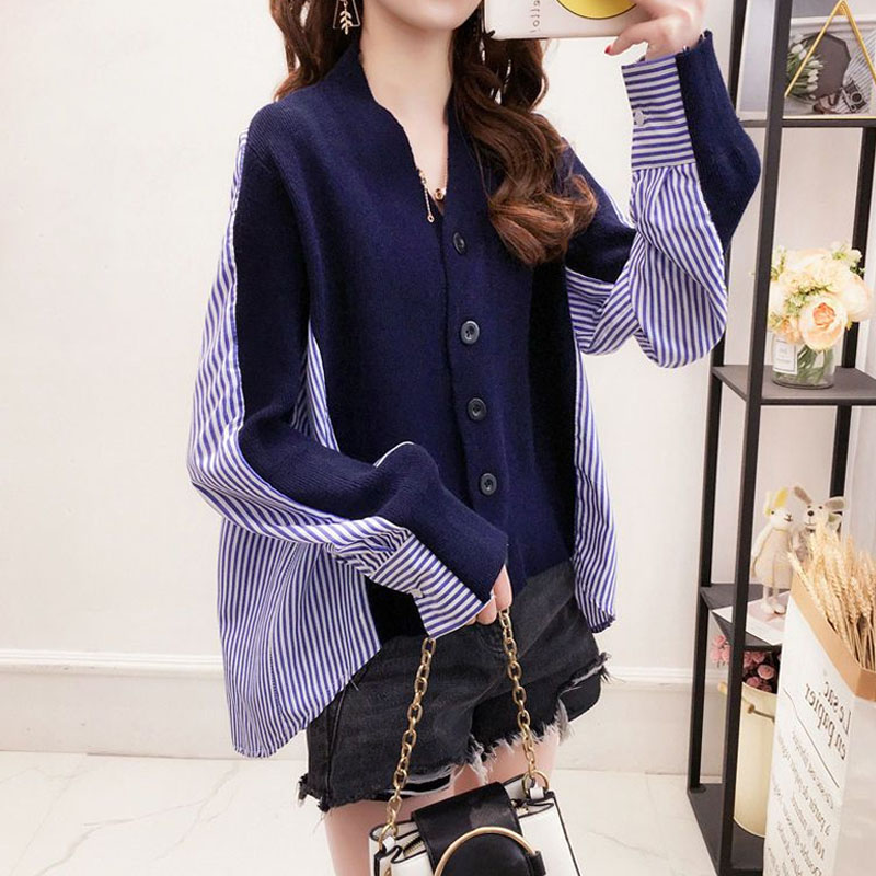 Female Korean Casual V-Neck Kn - Winter Clothing Korean ulasan dan harga
