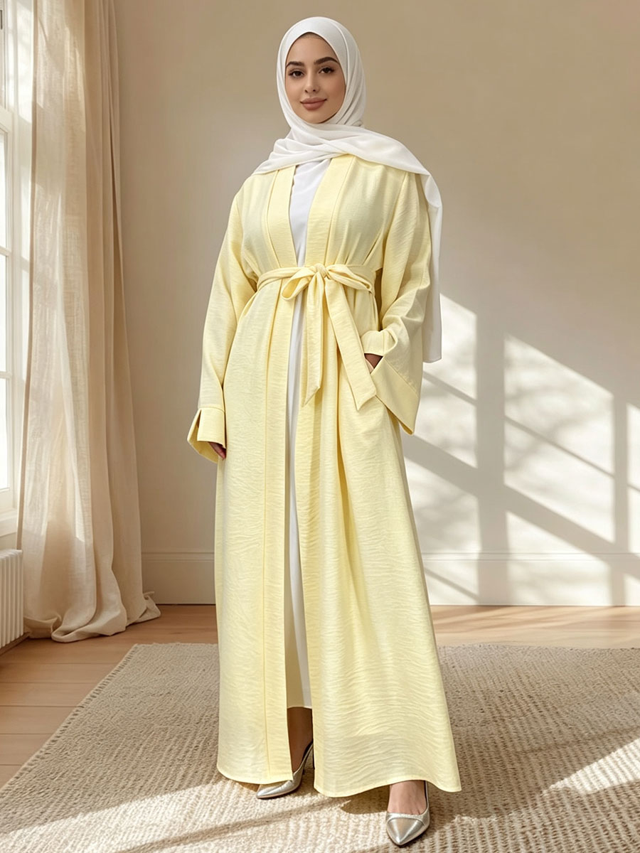 Muslim Women Casual Dubai Abay - Winter Clothing Dubai ulasan dan harga