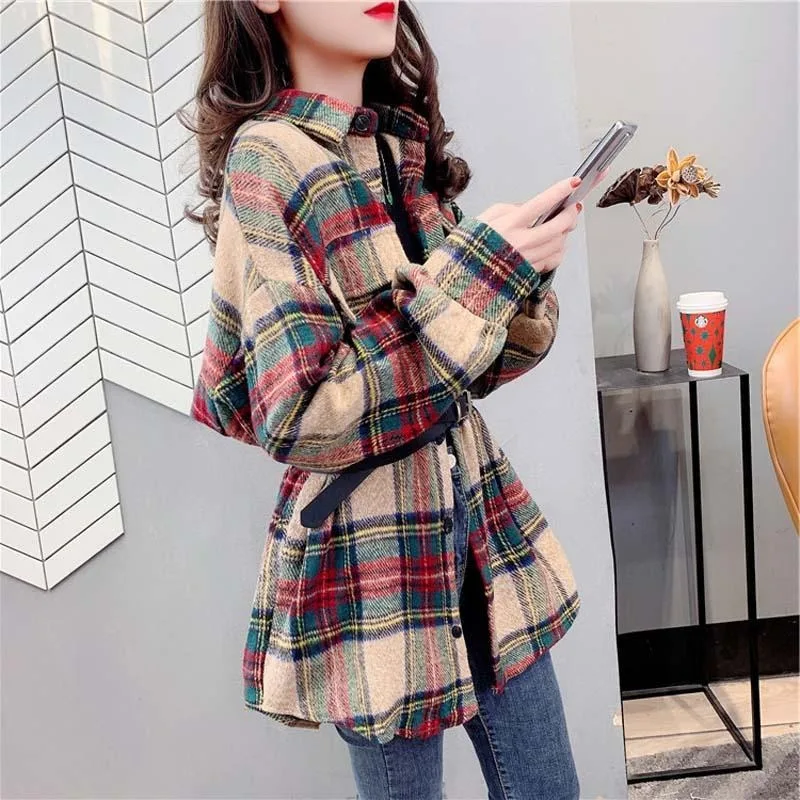 Jacket for Women Check Spring  - Winter Clothing Offer ulasan dan harga