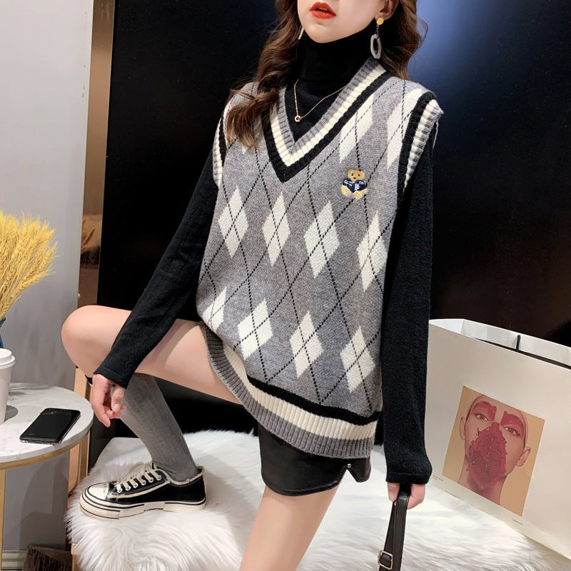 Red Knit Vests For Women Sleev - Winter Clothing Offer ulasan dan harga