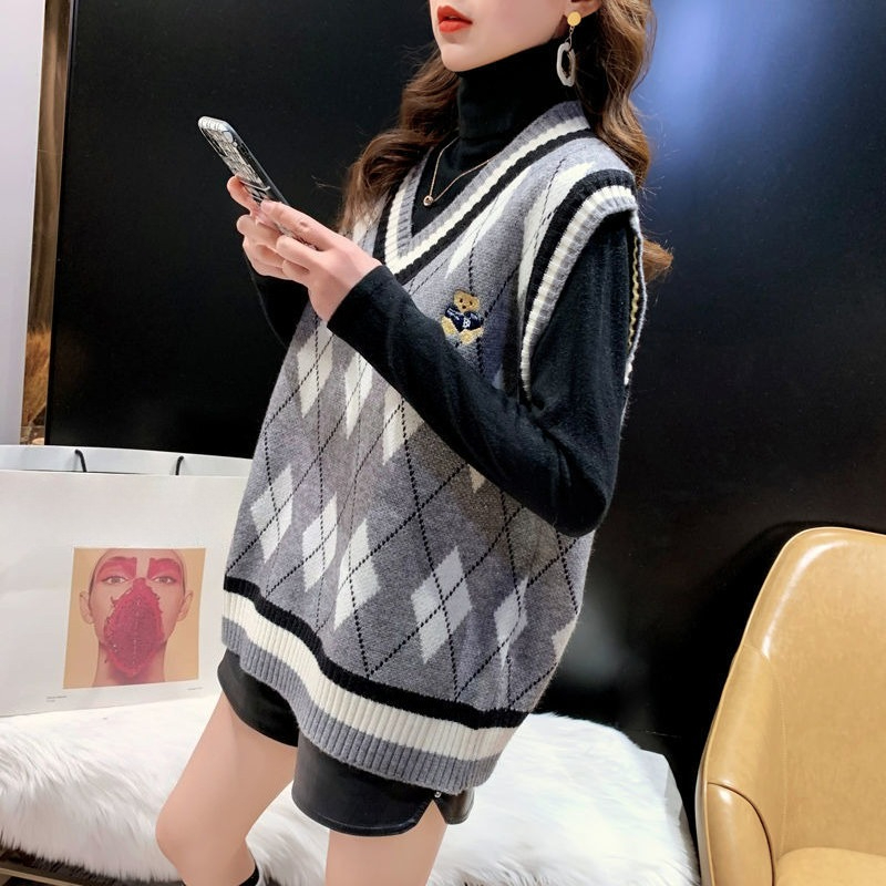 Red Knit Vests For Women Sleev - Winter Clothing Offer ulasan dan harga