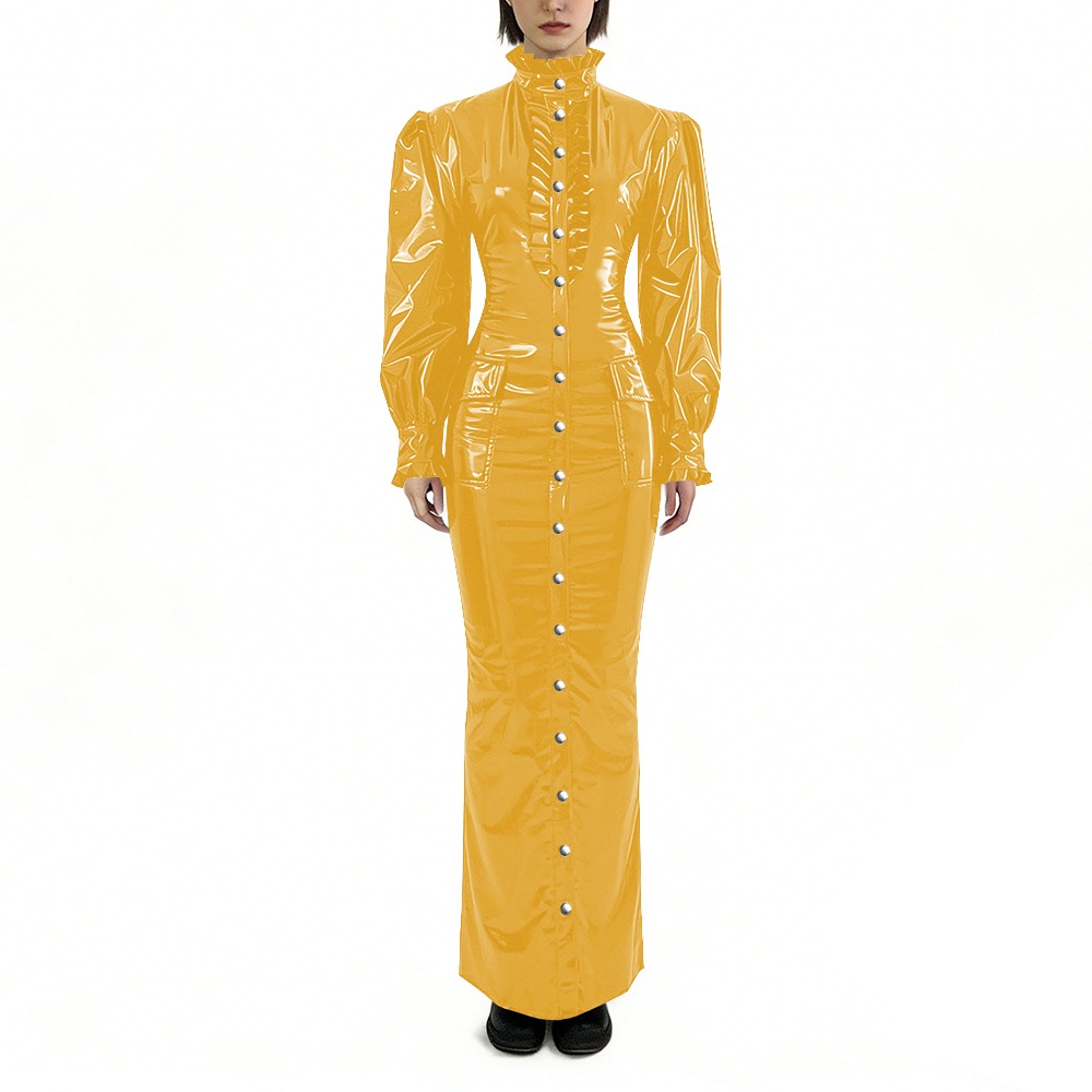 Glossy PVC Long Pencil Dress P - Winter Clothing Outfits ulasan dan harga