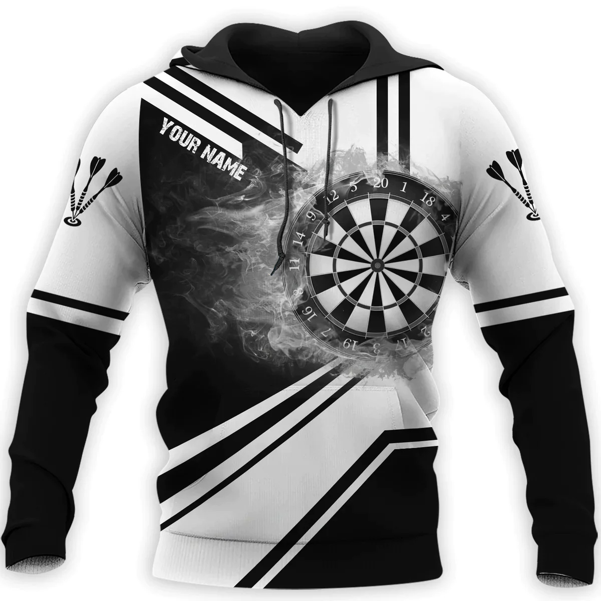 3D Disc Dart Printed Hoodies F - Winter Clothing Name ulasan dan harga