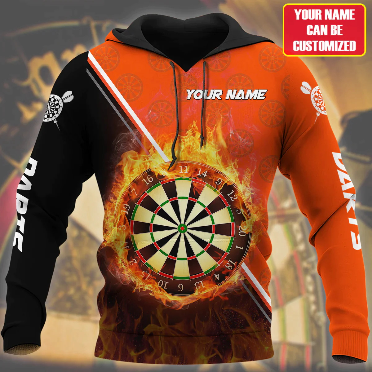 3D Disc Dart Printed Hoodies F - Winter Clothing Name ulasan dan harga