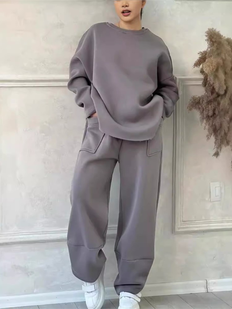 New Solid 2 Piece Set Women's  - Winter Clothing Sales ulasan dan harga