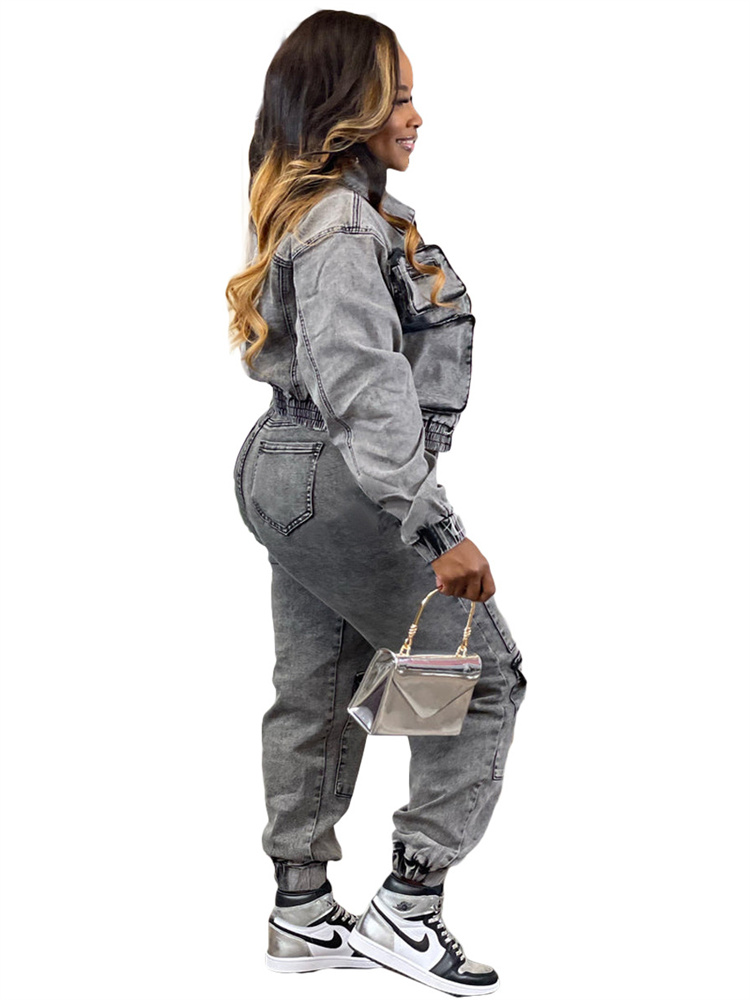Wmstar Denim Two Piece Set Wom - Winter Clothing Sales ulasan dan harga