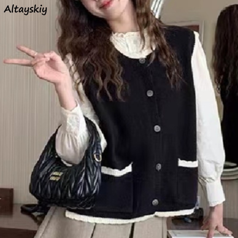 Preppy Style Sweater Vest for  - Winter Clothing Cute ulasan dan harga