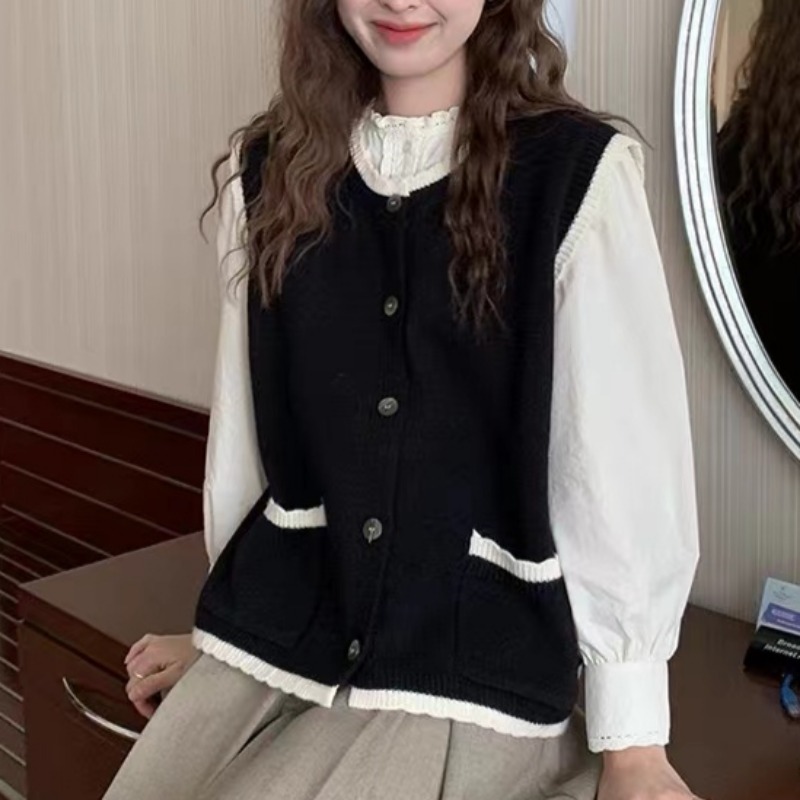 Preppy Style Sweater Vest for  - Winter Clothing Cute ulasan dan harga