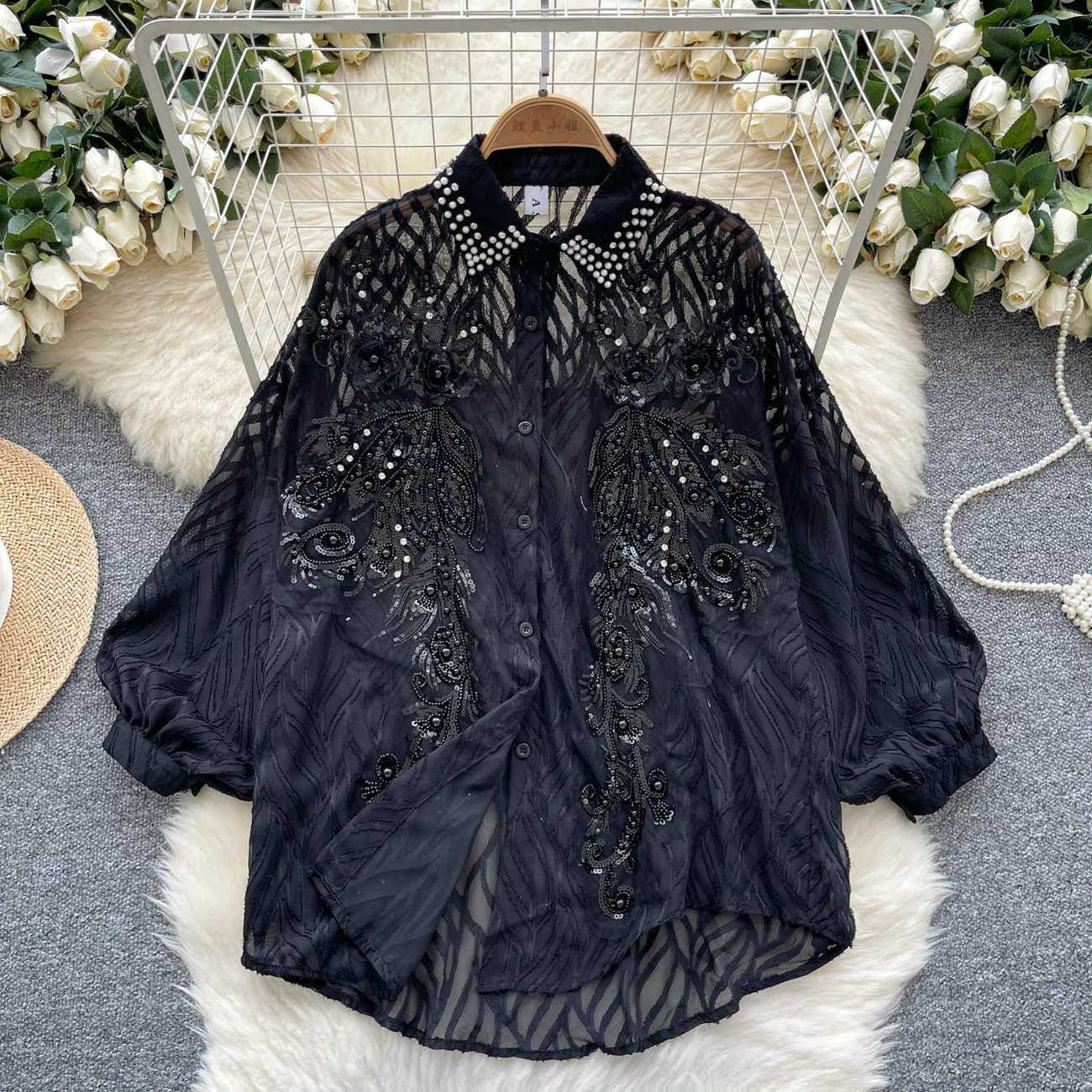 Women's Shiny Button Shirt Spr - Winter Clothing Korean ulasan dan harga