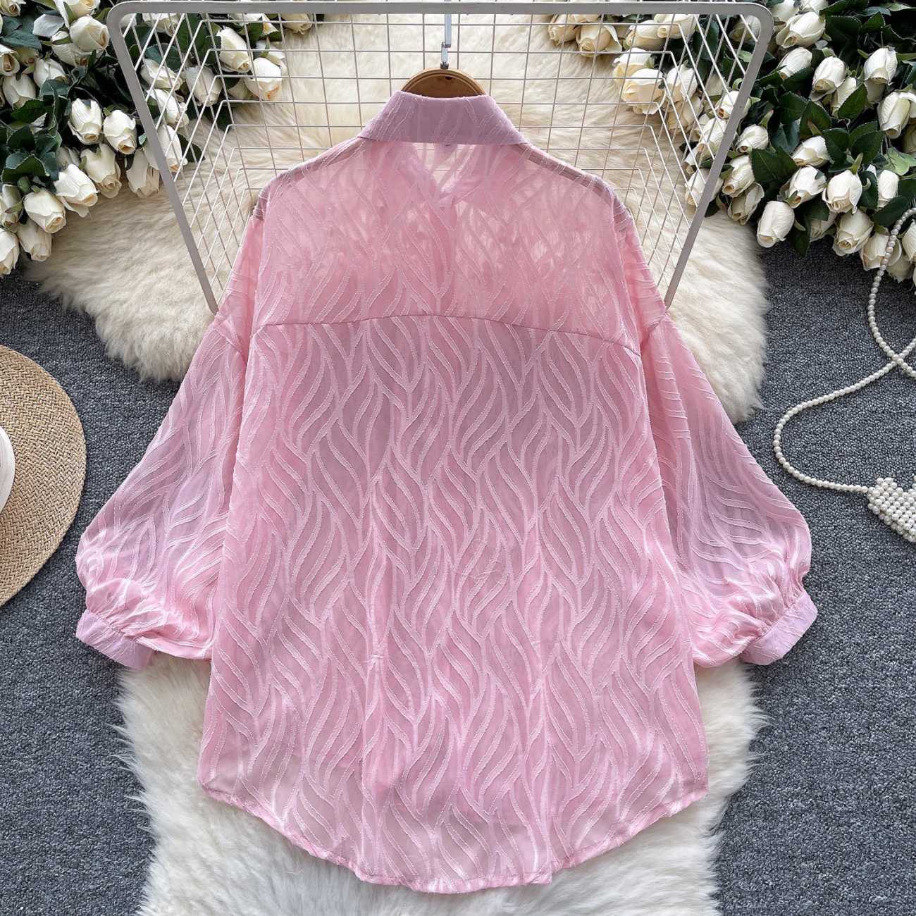 Women's Shiny Button Shirt Spr - Winter Clothing Korean ulasan dan harga