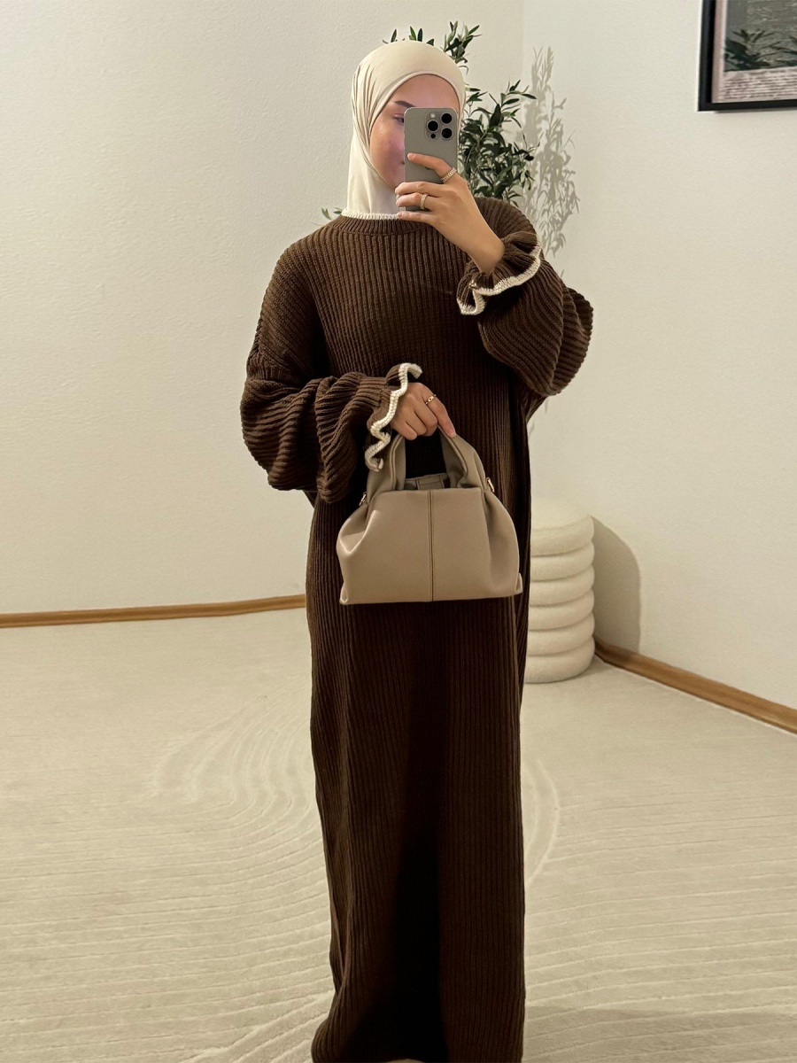 Muslim Women Winter Dubai Abay - Winter Clothing Dubai ulasan dan harga