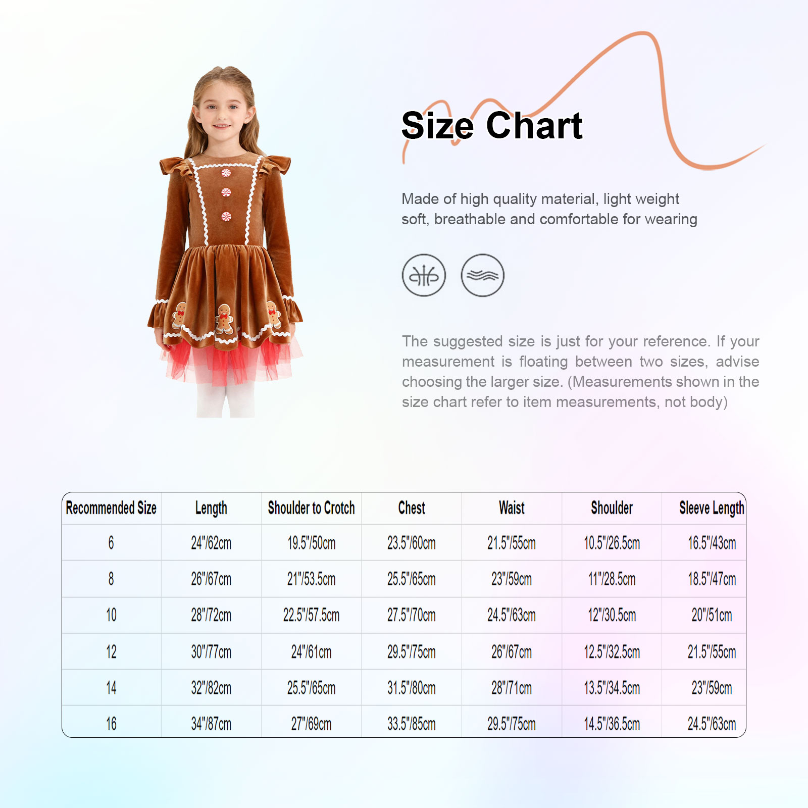 Girls Gingerbread Costume Cute - Winter Clothing Cute ulasan dan harga