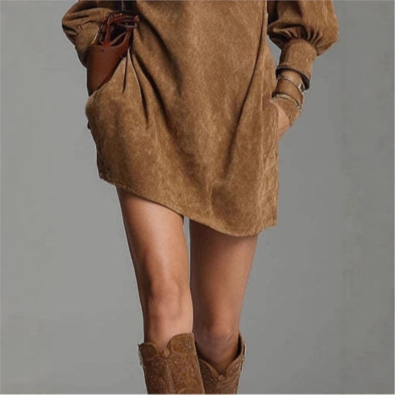 Vintage Mini Dress Women Autum - Winter Clothing Pinterest ulasan dan harga