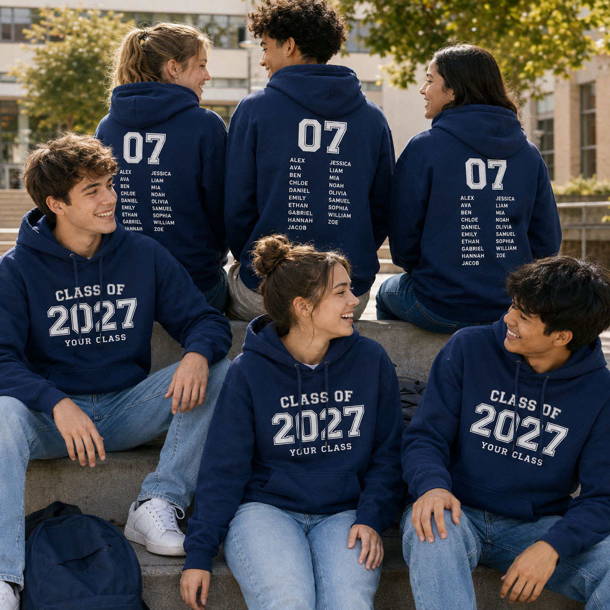 Class Hoodie Graduation Unisex - Winter Clothing Name ulasan dan harga