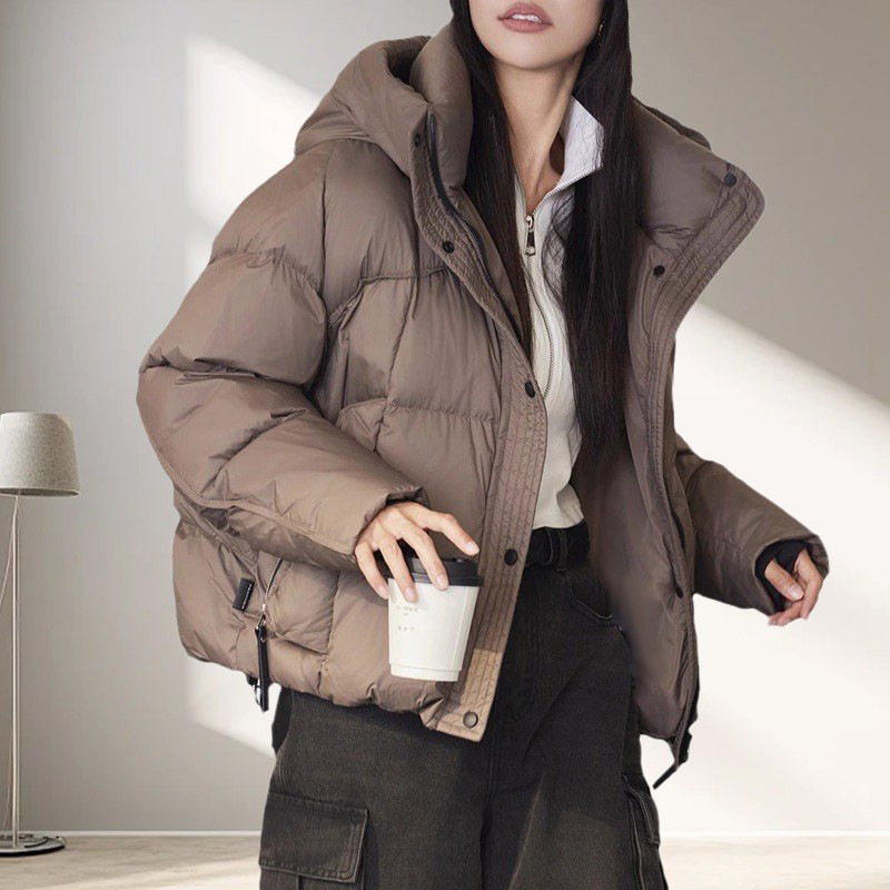 Women Short White Duck Down Ja - Puffer Jacket Women Down ulasan dan harga