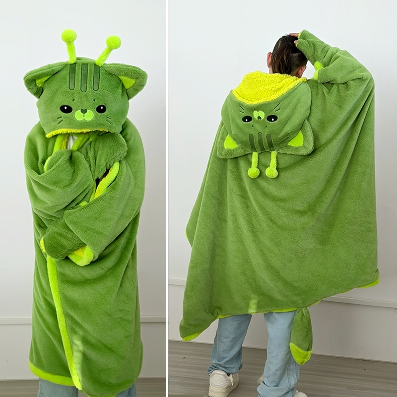 Cartoon Cute Alien Cat Hooded  - Winter Clothing Cute ulasan dan harga