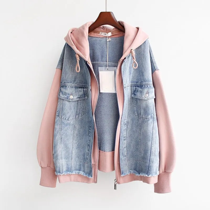Fake Two Denim Jackets For Wom - Winter Clothing Pinterest ulasan dan harga