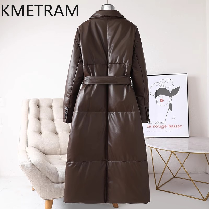 White Goose Down Genuine Leath - Puffer Jacket Women Down ulasan dan harga