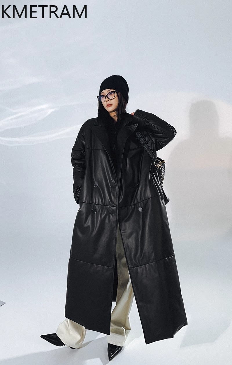 White Goose Down Genuine Leath - Puffer Jacket Women Down ulasan dan harga