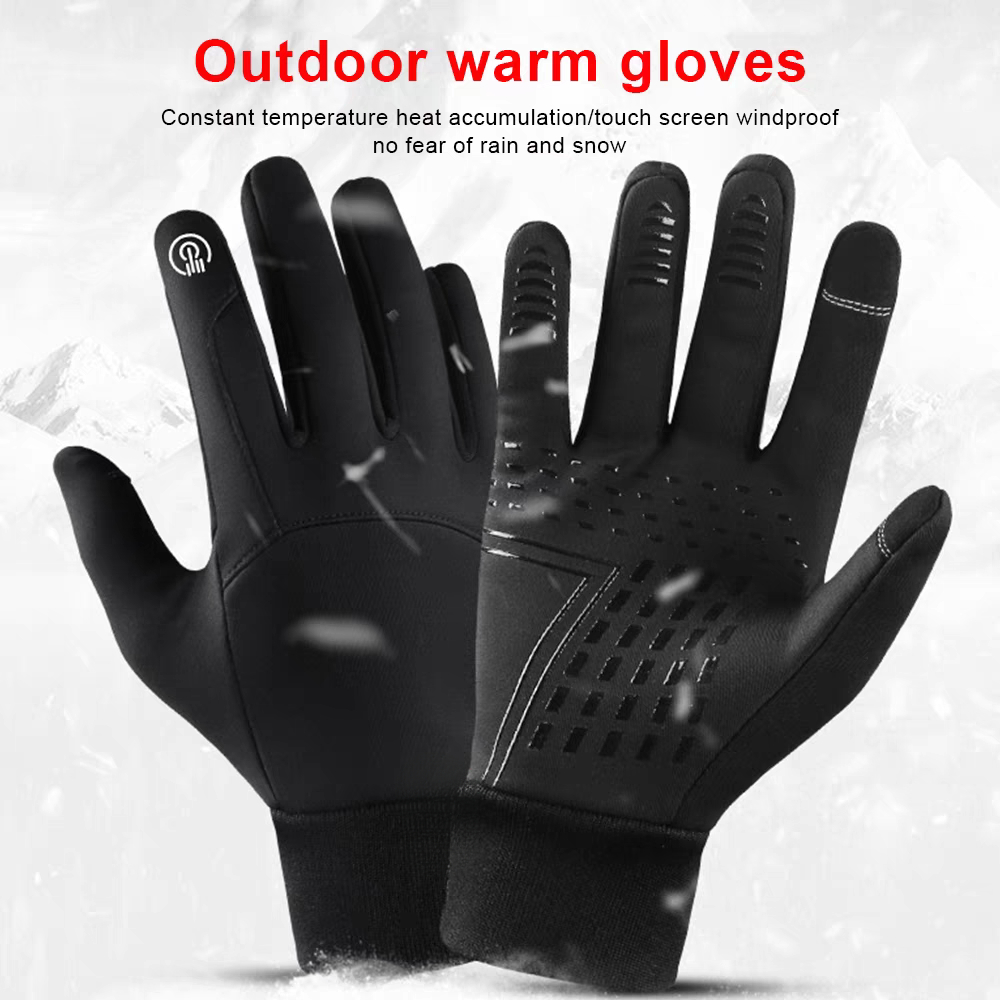 Autumn Winter Men Women Gloves - Waterproof Mitten Ski ulasan dan harga